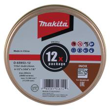 Makita® Zubehör Trennscheiben INOX 115  x 1,2 mm für Metall D-65953-12 - 12er Pack